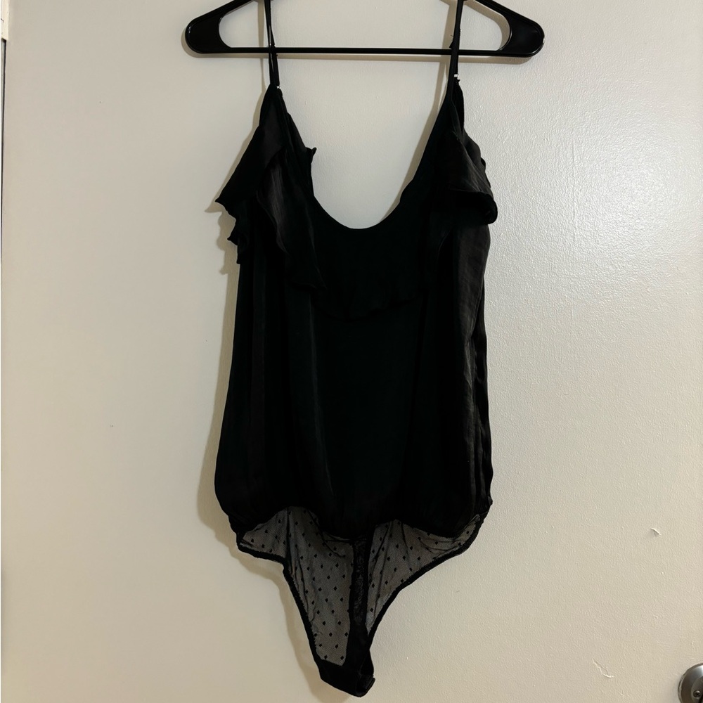 Free People Intimately Not Tired Black Bodysuit NWT Black Size: Medium